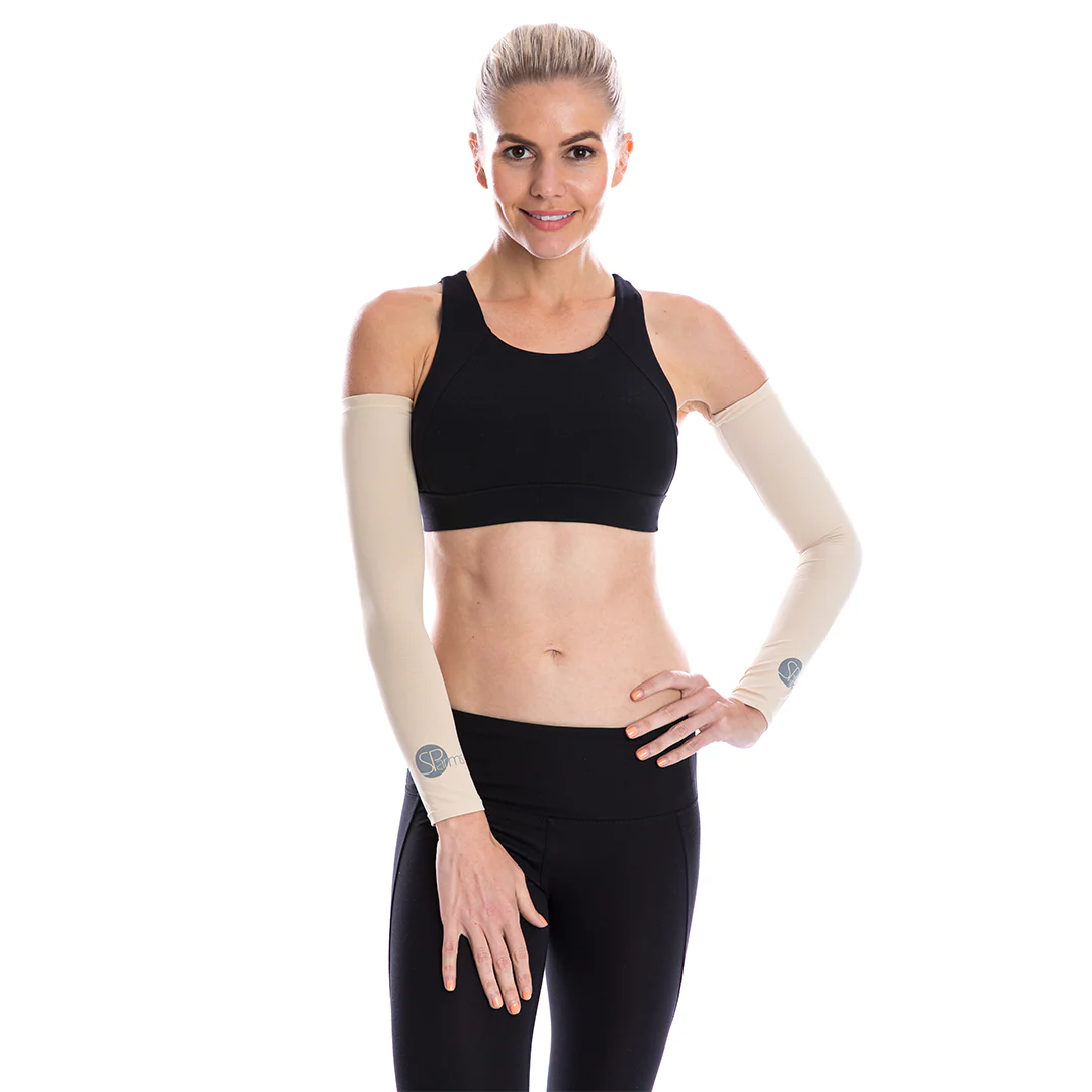 SParms UPF50+ Arm Sleeves (Beige, Pair) - Image 7