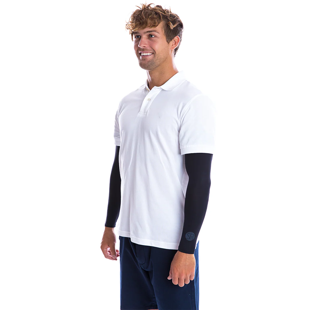 SParms UPF50+ Arm Sleeves (Black, Pair) - Image 3